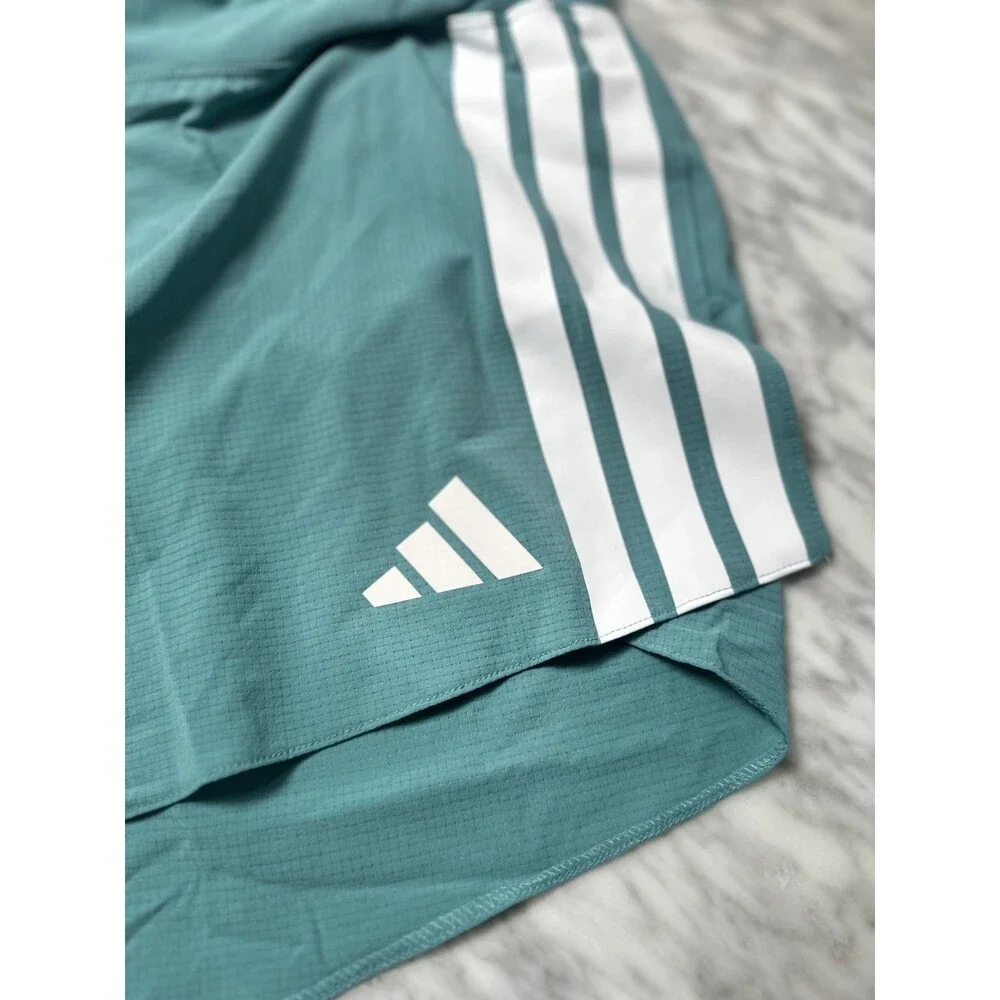 Adidas Adizero Running Gel Pocket 3” Split Shorts Teal JV7162 Men's XL NEW